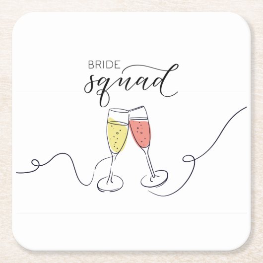 Bridge Squad Champagne Toast Paper Untersetzer (Vorderseite)