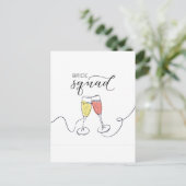 Bridge Squad Champagne Toast Postkarte (Stehend Vorderseite)