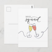 Bridge Squad Champagne Toast Postkarte (Vorne/Hinten)