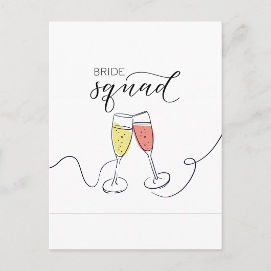 Bridge Squad Champagne Toast Postkarte (Vorderseite)
