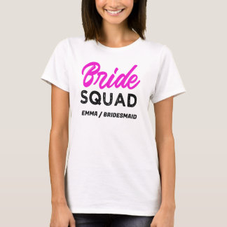 Bridge Squad Hot Pink Junggeselinnen-Abschied Brid T-Shirt