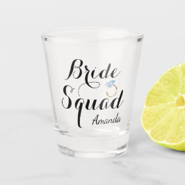 Bridge Squad Individuelle Name Diamond Ring Schnapsglas