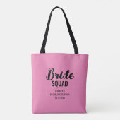 Bridge Squad Name Brautparty Junggeselinnen-Abschi Tasche (Rückseite)