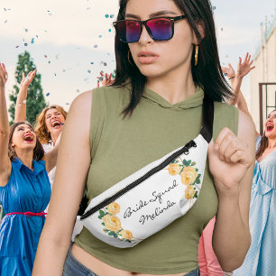 Bridge Squad Orange Floral Hübsch Gold Glitzer Geo Bauchtasche