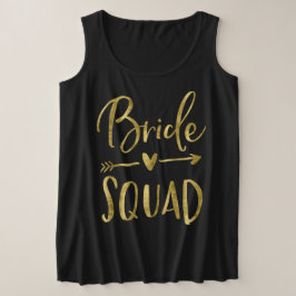 Bridge Squad Plus Size Tank Top Gold Heart Arrow