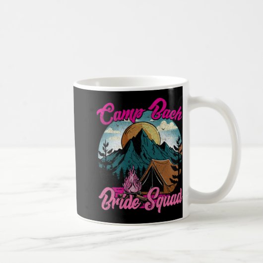 Bridge Squad Retro Camping Camp Junggeselinnen-Abs Kaffeetasse (Rechts)