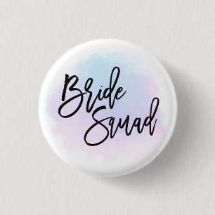 Bridge Squad Schwarzes Script Hübsch Pastel Wasser Button