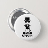 Bridge Squat Groom Bachelor Party Button (Vorne & Hinten)