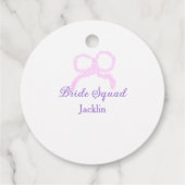 Bridge-Staffel Rosa Glitzer Bugstar Bräunungsname Geschenkanhänger (Rückseite)