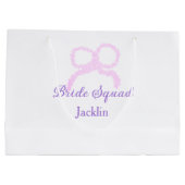 Bridge-Staffel Rosa Glitzer Bugstar Bräunungsname Große Geschenktüte (Rückseite)