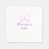 Bridge-Staffel Rosa Glitzer Bugstar Bräunungsname Serviette (Vorderseite)