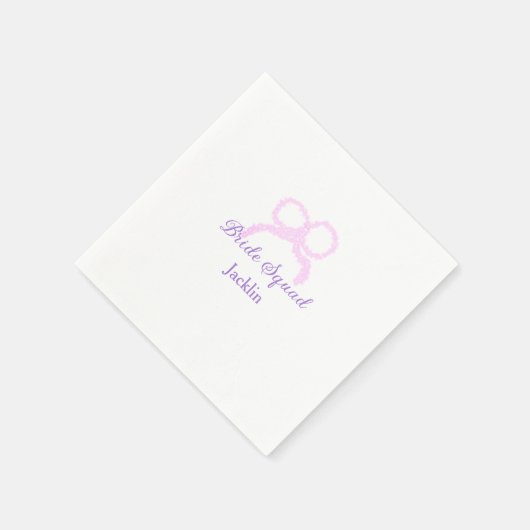 Bridge-Staffel Rosa Glitzer Bugstar Bräunungsname Serviette (Ecke)