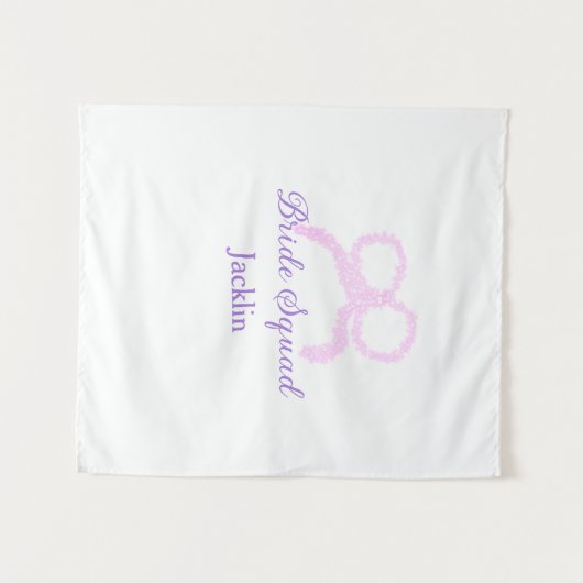 Bridge-Staffel Rosa Glitzer Bugstar Bräunungsname Wandteppich (Vorderseite (Horizontal))