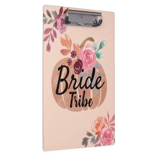 Bridge-Stamm Personalisiert Herbst Rose Gold Klemmbrett (Rechts)