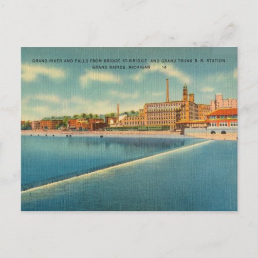 Bridge Street, Grand Rapids, Michigan Postkarte (Vorderseite)