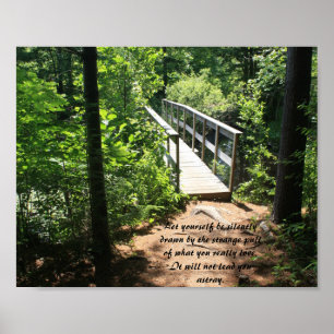 Bridge through the Woods Inspiration Poster