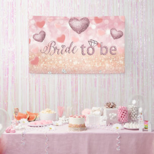 Bridge to Be Backdrop Rose Gold Brautparty Party Banner