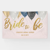 Bridge to be Balloons Denim Pink Brautparty Banner (Horizontal)