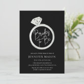 Bridge to be Black and White Modern Brautparty Einladung (Stehend Vorderseite)