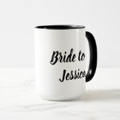 Bridge to be Black Elegant Script Geschenke Hochze Tasse (VorderseiteRechts)