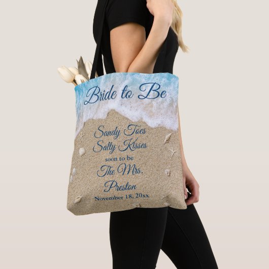Bridge to Be Blue Beach Waves Sandy Toes Tasche (Von Nahem)