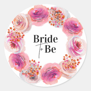 Bridge to Be Brautparty Aufkleber Bright Floral