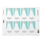 Bridge to Be Brautparty Türkis Rücksendeadresse (Vorne)