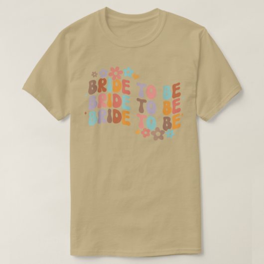Bridge To Be & Bridesmaid Brautparty Groovy Bach T-Shirt (Design vorne)