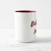 Bridge to be Burgundy Elegant Script Geschenke Hoc Tasse (Zentrum)