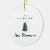 Bridge to be Fiancé Weihnachtsbaumdekoration Keramik Ornament (Links)