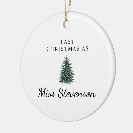 Bridge to be Fiancé Weihnachtsbaumdekoration Keramik Ornament (Links)