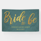 Bridge to be Gold Calligraphy Green Brautparty Banner (Horizontal)