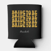 Bridge to be Gold Glitzer Text with name, Black Dosenkühler (Rückseite)