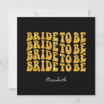 Bridge to be Gold Glitzer Text with name, Black