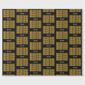Bridge to be Gold Glitzer Text with name, Black Geschenkpapier (Flach)