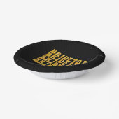 Bridge to be Gold Glitzer Text with name, Black Pappteller (Gewinkelt)