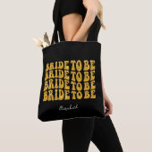 Bridge to be Gold Glitzer Text with name, Black Tasche (Von Nahem)