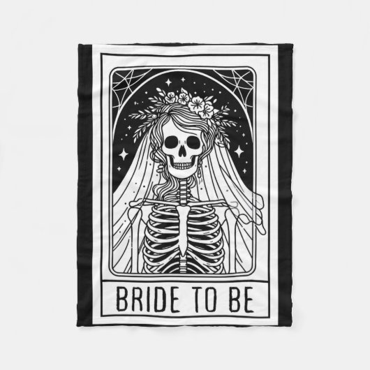 Bridge to be Gothic Skeleton Tarot Card Bacheloret Fleecedecke (Vorderseite)