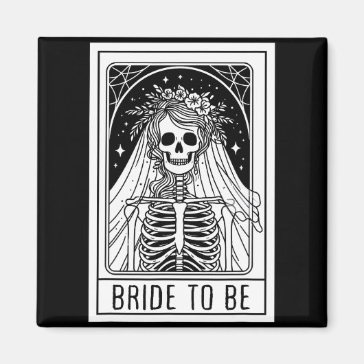 Bridge to be Gothic Skeleton Tarot Card Bacheloret Magnet (Vorne)