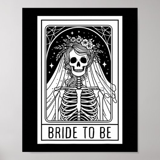 Bridge to be Gothic Skeleton Tarot Card Bacheloret Poster (Vorne)