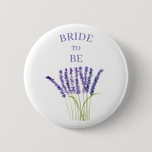 Bridge to be Lavender Herb Aquarell Floral Button (Vorderseite)