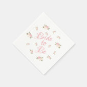 Bridge to be Pink Floral Script Watercolor Serviette (Ecke)