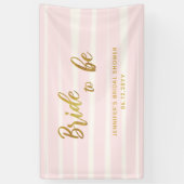 Bridge to be Pink Stripes Boho Chic Brautparty Banner (Vertikal)