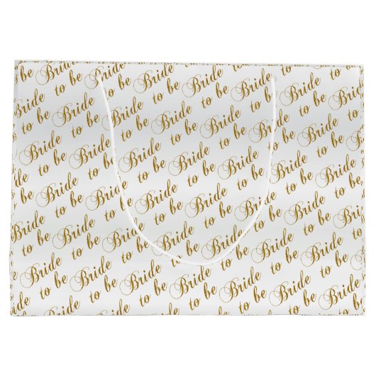 Bridge to Be Script Word Pattern Große Geschenktüte (Rückseite)