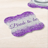 Bridge to be - White Silver / Lila Sparkle Untersetzer (angewinkelt)