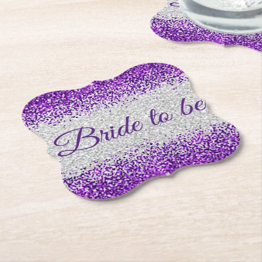 Bridge to be - White Silver / Lila Sparkle Untersetzer (angewinkelt)