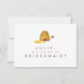 Bridge to Bee Bridesmaid Card Einladung (Vorderseite)
