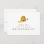 Bridge to Bee Bridesmaid Card Einladung (Vorne/Hinten)