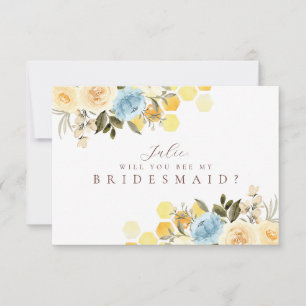 Bridge to Bee Bridesmaid Card Einladung