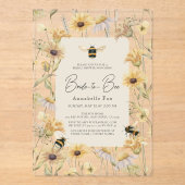 Bridge to Bee Chamomile & Daisies Brautparty Acryleinladungen (Vorderseite)